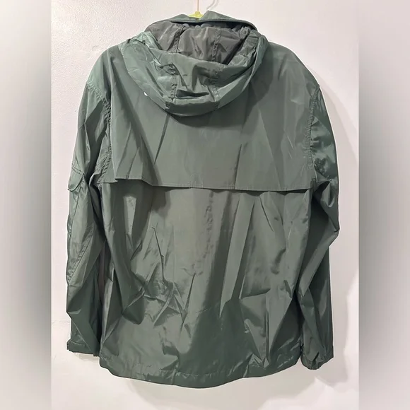 FIGS Men’s On-Shift Extremes Jacket Lightweight Hooded Windbreaker Green Medium - Picture 11 of 16